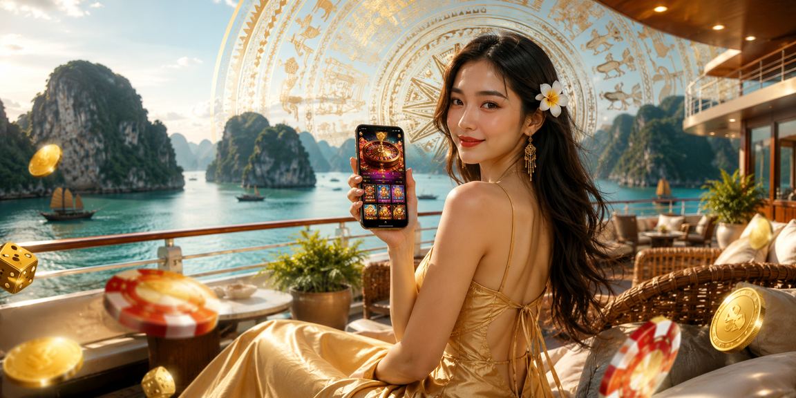 Người dùng trải nghiệm casino di động tại lễ hội vùng Vịnh Hạ Long